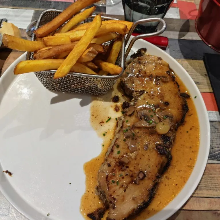 Jambon Braisé Et Ses Frites Maison